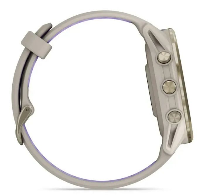 Смарт-годинник Garmin Forerunner 970 French Gray Soft Gold Titanium with French Gray/Translucent Indigo Silicone with Soft Gold Buckle (010-02969-62)