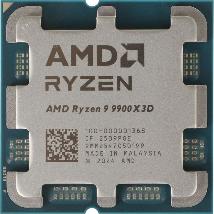ПроцесорAMD Ryzen 9 9900X3D (4.4GHz 128MB 120W AM5) Tray (100-000001368)