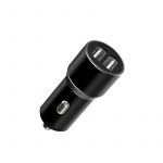 Автомобільний зарядний пристрій XO TZ09 (2USB, 2.4A) Black (6920680873487) + кабель microUSB