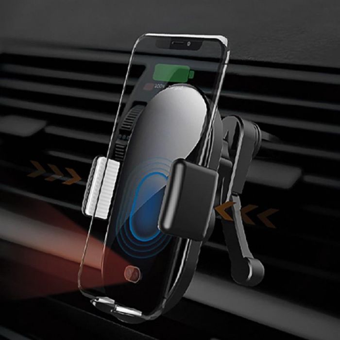 Тримач автомобільний+бездротовий ЗП ColorWay AutoSense Car Wireless Charger 10W Black (CW-CHAW026Q-BK)