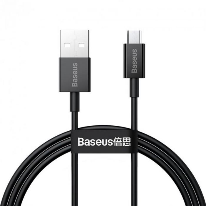 Кабель Baseus Superior Fast Charging USB - microUSB (M/M), 1 м Black (CAMYS-01)