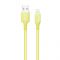Кабель ColorWay USB - Lightning (M/M), soft silicone, 2.4 А, 1 м, Yellow (CW-CBUL043-Y)