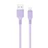 Кабель ColorWay USB - Lightning (M/M), soft silicone, 2.4 А, 1 м, Purple (CW-CBUL044-PU)