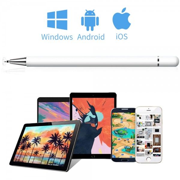Стилус універсальний Goojodoq 2 в 1 Capacitive Drawing Point Ball Black (1005001792837306B)
