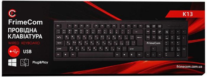 Клавіатура FrimeCom K13 Ukr Black