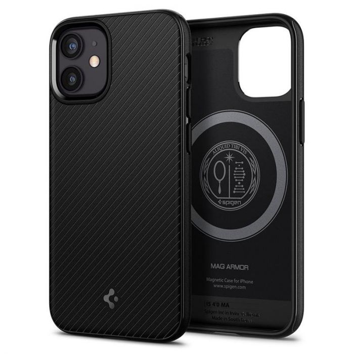 Чохол-накладка Spigen Mag Armor для Apple iPhone 12 Mini Black (ACS01866)