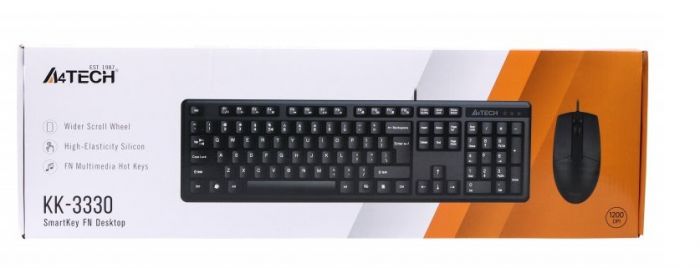 Комплект (клавіатура, миша) A4-Tech KK-3330 Black USB