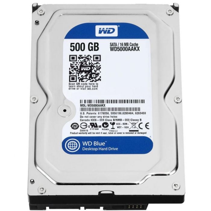 Накопичувач HDD SATA  500GB WD Blue 7200rpm 16MB (WD5000AAKX) Refurbished
