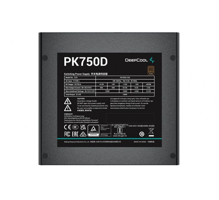 Блок живлення DeepCool PK750D (R-PK750D-FA0B-EU) 750W