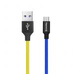Кабель ColorWay USB - micro USB (M/M), 2.4 А, 1 м, Blue/Yellow (CW-CBUM052-BLY)