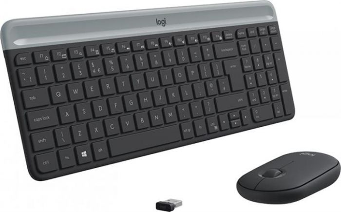 Комплект (клавіатура, миша) бездротовий Logitech MK470 Graphite (920-009204)