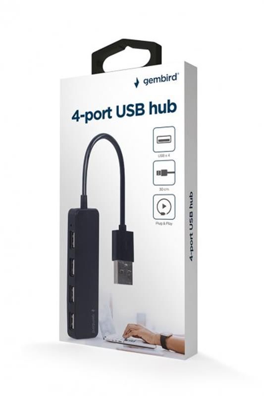 USB-хаб Gembird 4 ports Black (UHB-U2P4-06)