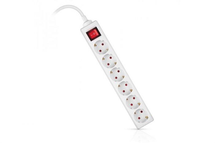 Фільтр живлення REAL-EL RS-6 Protect M 3м White (EL122300033)