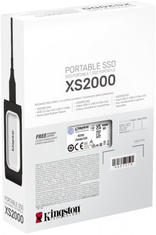 Накопичувач зовнішній SSD Portable USB 2.0ТB Kingston XS2000 Silver (SXS2000/2000G)