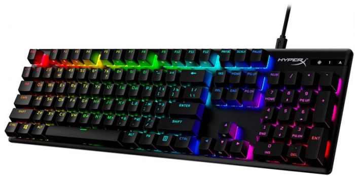 Клавіатура HyperX Alloy Origins Aqua RGB PBT ENG/UKR Black (639N5AA) 