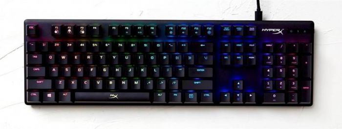 Клавіатура HyperX Alloy Origins Aqua RGB PBT ENG/RU Black (639N5AA) 