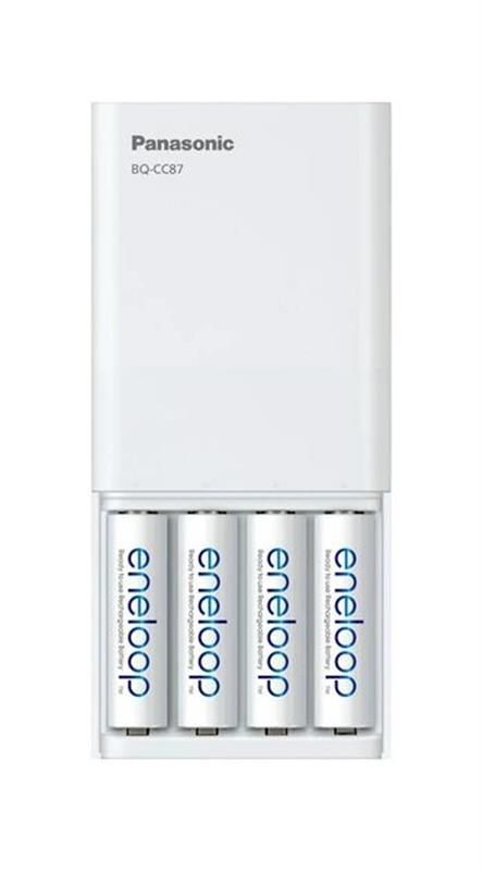Зарядний пристрій Panasonic USB in/out з функцією Power Bank+4AA 2000 mAh