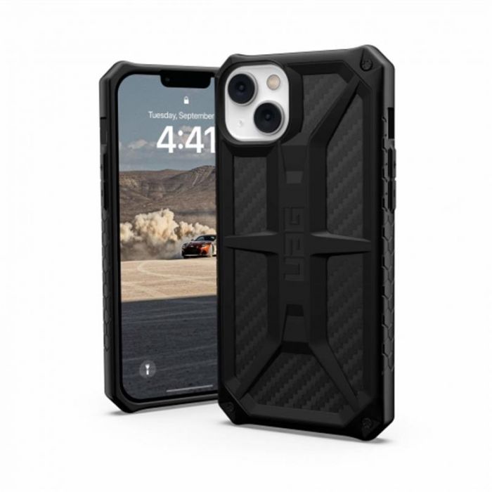 Чохол-накладка Urban Armor Gear Monarch для Apple iPhone 14 Plus/15 Plus Carbon Fiber (114033114242)