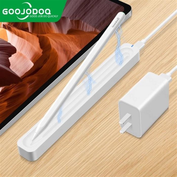Бездротовий зарядний пристрій Goojodoq для стилуса Apple Pencil 2 GD13 Wireless Magnetic Type-C White (1005004487306813W)