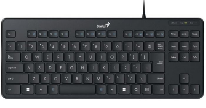 Клавiатура Genius LuxeMate 110 USB Black Ukr (31300012407)