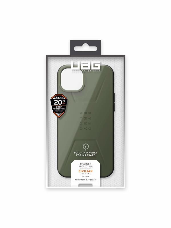 Чохол-накладка Urban Armor Gear Civilian Magsafe для Apple iPhone 14 Plus Olive (114037117272)
