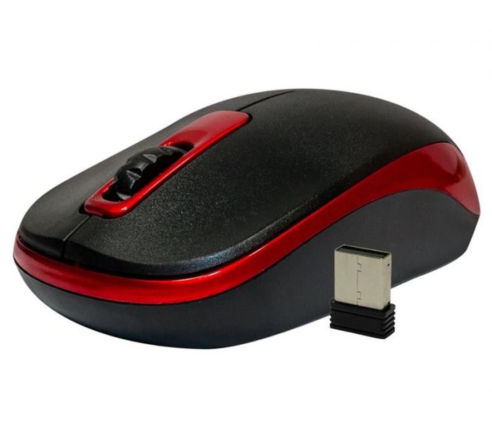 Миша бездротова Frime FWMO-220BR Чорний/Червоний
