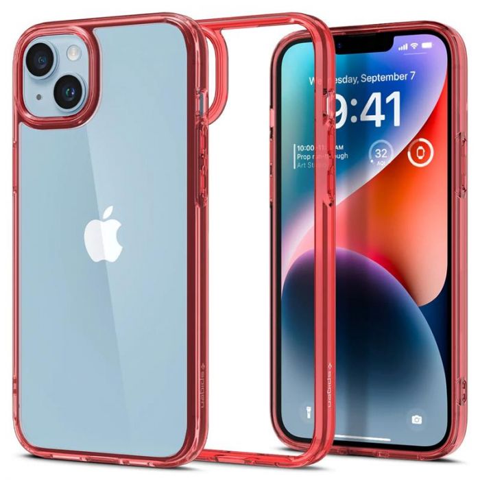 Чохол-накладка Spigen Ultra Hybrid для Apple iPhone 14 Red Crystal (ACS05042)