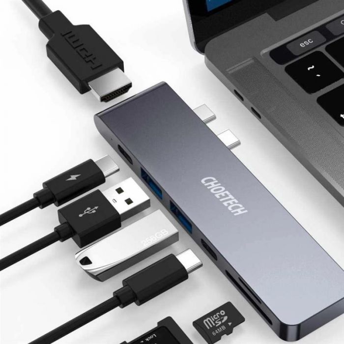 USB-хаб Choetech HUB-M14 USB Type-C 7-в-1