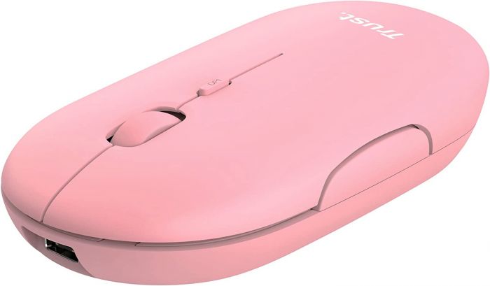 Миша бездротова Trust Puck Rechargeable Ultra-Thin BT WL Silent Pink (24125)