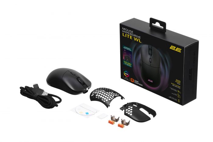 Миша бездротова 2E Gaming HyperDrive Lite WL Black (2E-MGHDL-WL-BK)