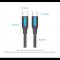 Кабель Vention USB Type-C - USB Type-C TPE Round PD 100W, 5A, 1m, Black (COTBF)