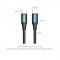 Кабель Vention USB Type-C - USB Type-C (M/M) TPE Round PD 60W, 3A, 2 м, Black (COSBH)