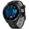 Смарт-годинник Garmin Forerunner 965 Carbon Gray DLC Titanium Bezel with Black Case and Black/Powder Gray Silicone Band (010-02809-80)