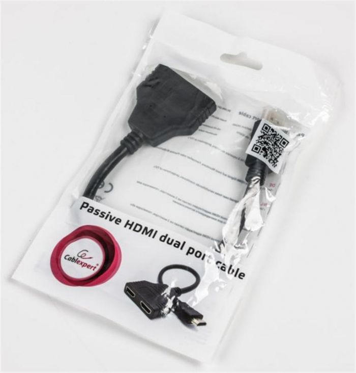 Кабель-розгалужувач Cablexpert HDMI - 2хHDMI (M/F), 0.3 м, Black (DSP-2PH4-04)