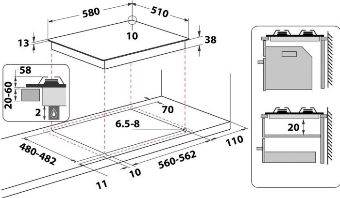 Варильна поверхня Whirlpool TKRL 661 NB