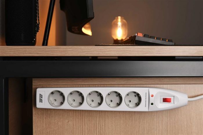 Мережевий фільтр 2E 5хSchuko, 3 м (2E-SP515M3WH)