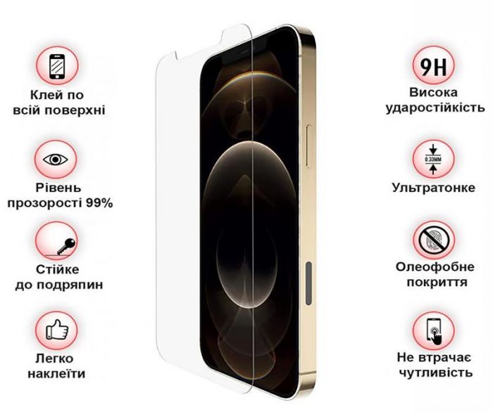Захисне скло BeCover для Apple iPhone 13 Pro Max Crystal Clear Glass 3D (709244)