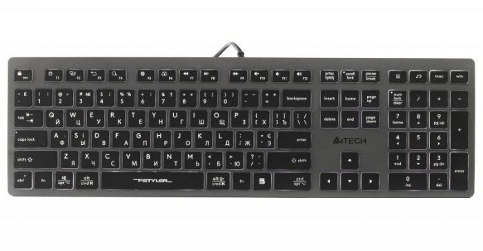 Клавіатура A4Tech Fstyler FX60H Grey White backlit