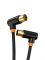 Кабель Cabletime Телевізійний, 3m, Г-подібний 90 градусів Male to Female, 75OHM, Black (CF34N)