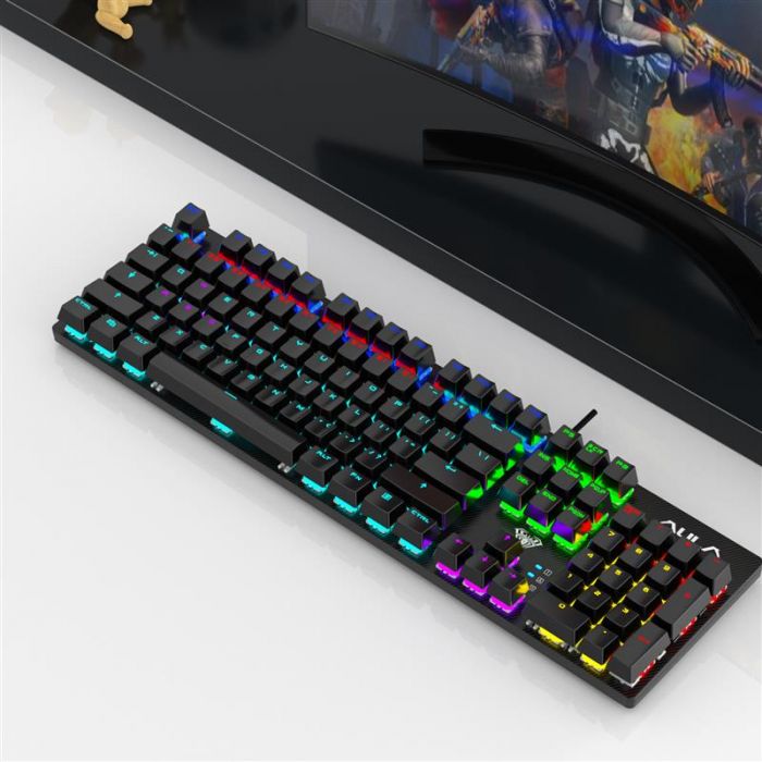 Клавіатура Aula Mechanical S2022 Black Keycap KRGD Blue (6948391240527)
