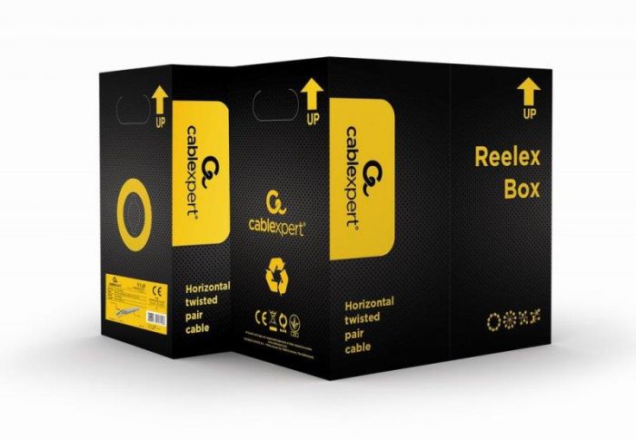 Кабель вита пара Cablexpert (UPC-5004E-L) CAT5e, багатожильний, алюміній під міддю (CCA с AWG24), неекранірований, 305м