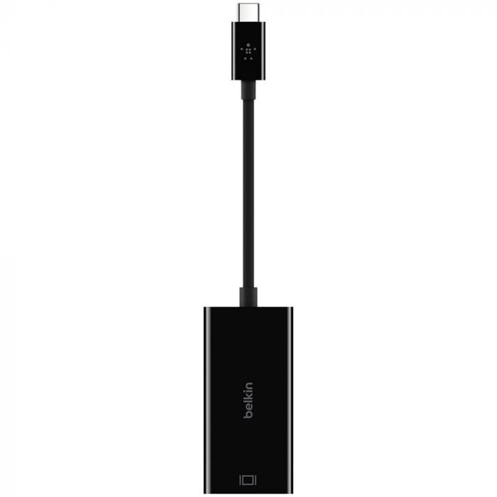 Адаптер Belkin HDMI - USB Type C V 2.0 (F/M), 0.1 м, чорний (F2CU038btBLK)