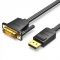 Кабель Vention DisplayPort - DVI (M/M), 2 м, Black (HAFBH)