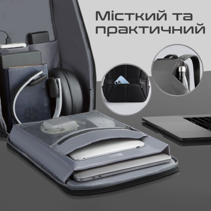 Рюкзак для ноутбука Promate UrbanPack-BP Grey