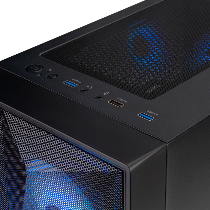 Корпус Prologix E102 Tempered Glass&Mesh Black