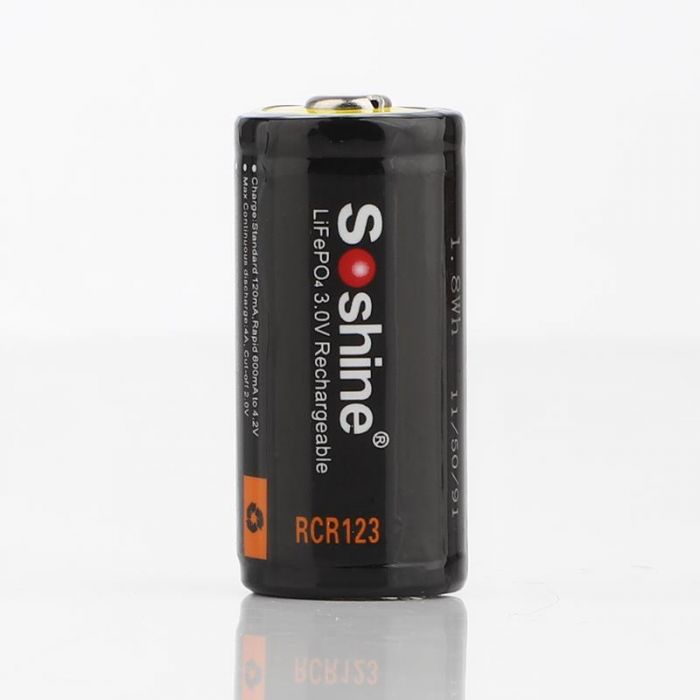 Акумулятор Soshine CR123A/16340 600mAh 1шт