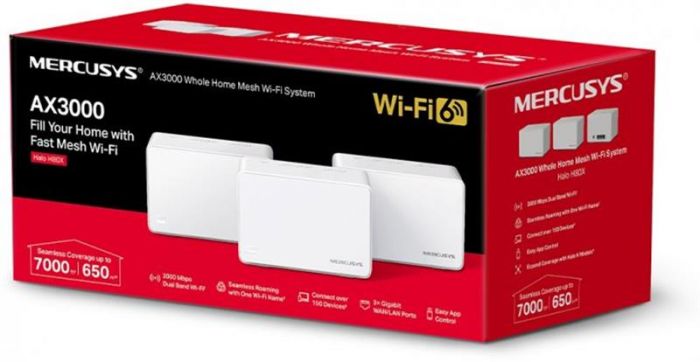 WiFi Mesh-система Mercusys Halo H80X 3-pack