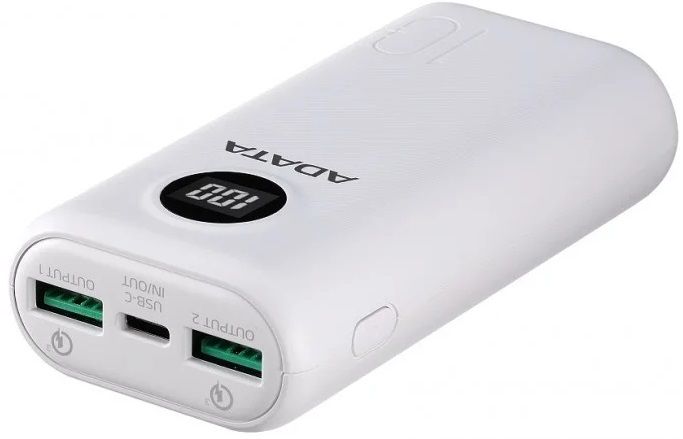 Універсальна мобільна батарея A-DATA P10000QCD 10000mAh White (AP10000QCD-DGT-CWH)
