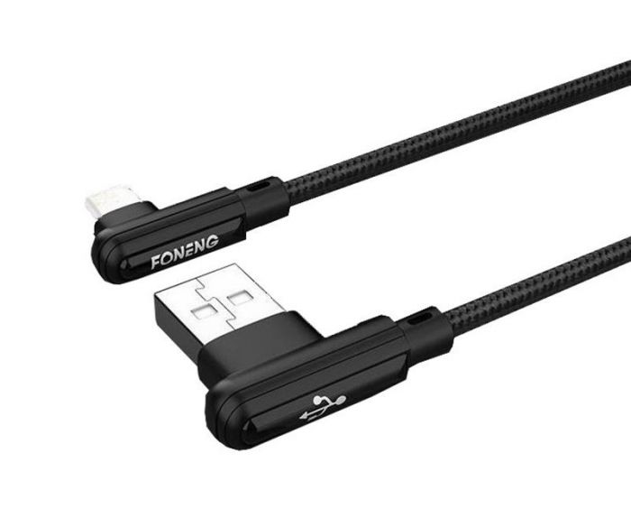 Кабель Foneng X70 90-degree Angle Gaming Cable (3A) USB - USB-C (M/M) 1 м Black (X70-CA-DAG-TC)