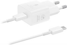 Мережевий зарядний пристрій Samsung EP-T2510XWEGEU White, 25W + кабель USB Type-C